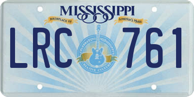 MS license plate LRC761
