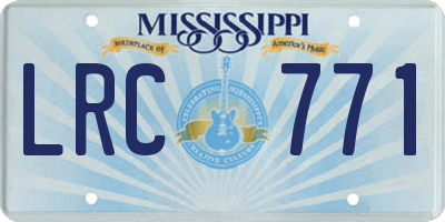 MS license plate LRC771