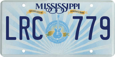 MS license plate LRC779