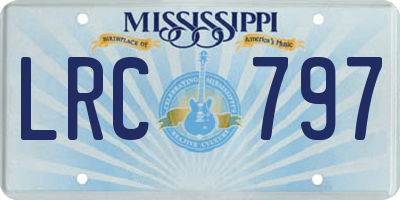 MS license plate LRC797