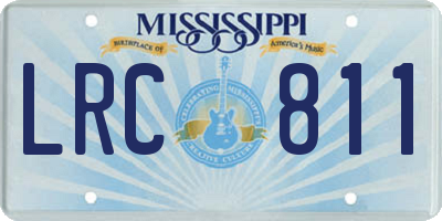 MS license plate LRC811
