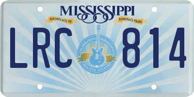 MS license plate LRC814