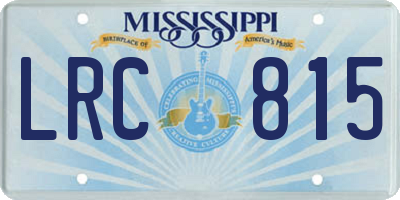 MS license plate LRC815