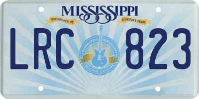 MS license plate LRC823