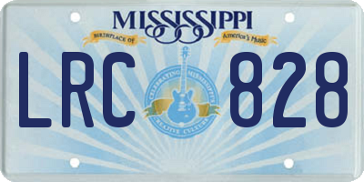 MS license plate LRC828