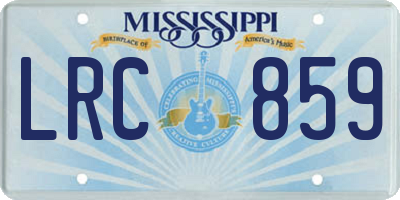 MS license plate LRC859
