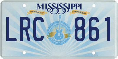 MS license plate LRC861