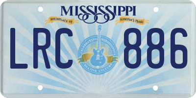 MS license plate LRC886
