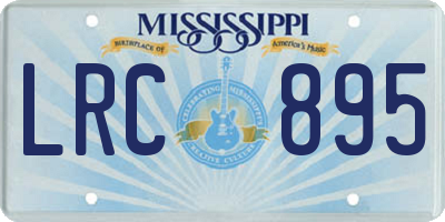 MS license plate LRC895