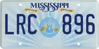 MS license plate LRC896