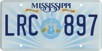 MS license plate LRC897