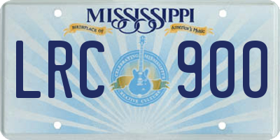 MS license plate LRC900