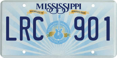 MS license plate LRC901