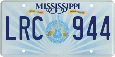 MS license plate LRC944