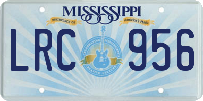 MS license plate LRC956