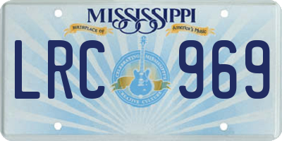 MS license plate LRC969