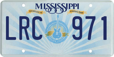MS license plate LRC971