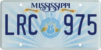 MS license plate LRC975
