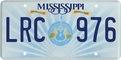 MS license plate LRC976
