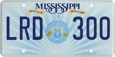 MS license plate LRD300