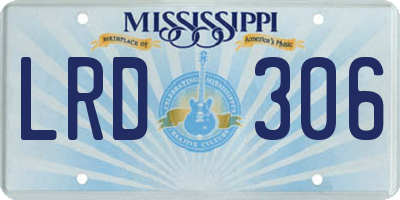 MS license plate LRD306