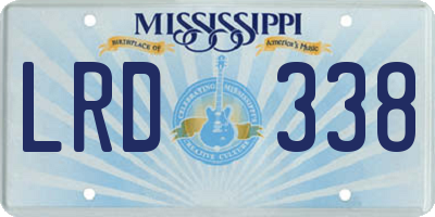 MS license plate LRD338