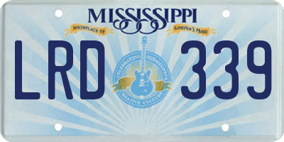 MS license plate LRD339