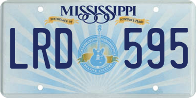 MS license plate LRD595