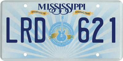 MS license plate LRD621
