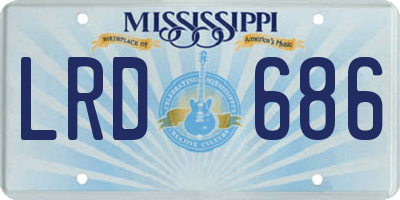MS license plate LRD686