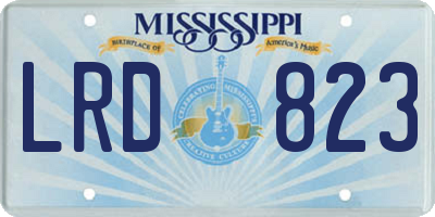 MS license plate LRD823