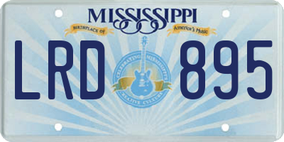 MS license plate LRD895