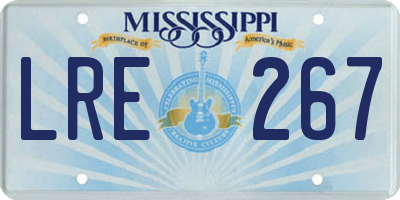 MS license plate LRE267