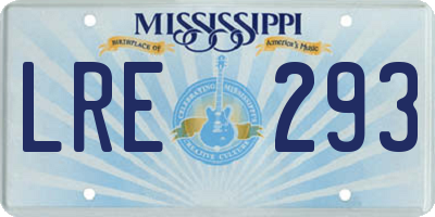 MS license plate LRE293