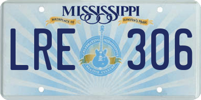 MS license plate LRE306