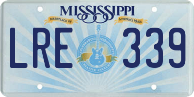 MS license plate LRE339