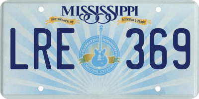 MS license plate LRE369