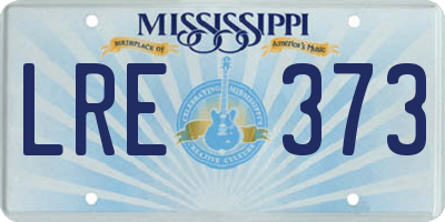 MS license plate LRE373