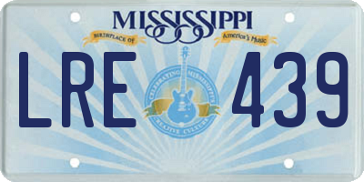 MS license plate LRE439