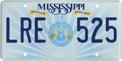 MS license plate LRE525