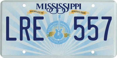 MS license plate LRE557