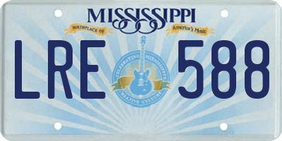 MS license plate LRE588