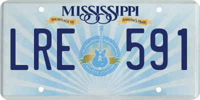 MS license plate LRE591