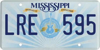 MS license plate LRE595
