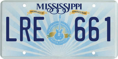 MS license plate LRE661