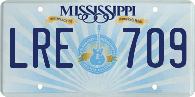 MS license plate LRE709