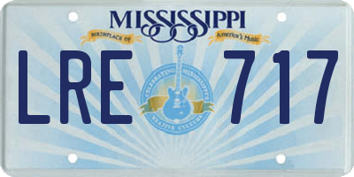 MS license plate LRE717