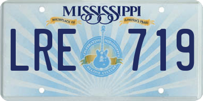 MS license plate LRE719