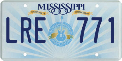MS license plate LRE771