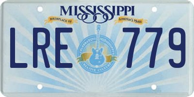 MS license plate LRE779